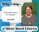 Jean Smith is December River Bend Chorus Singer of the Month